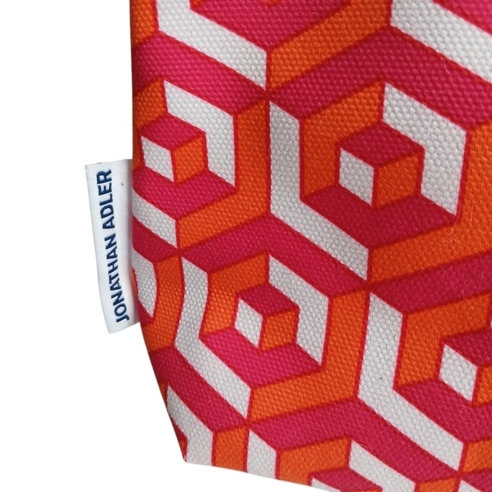 Jonathon Adler x Clinique Cosmetic Bag Geo Design Bright Gift Lined Pink